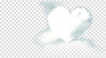 White Heart Sky , cloud transparent background PNG clipart