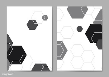 White hexagon patterned posters | Free stock vector - 586309
