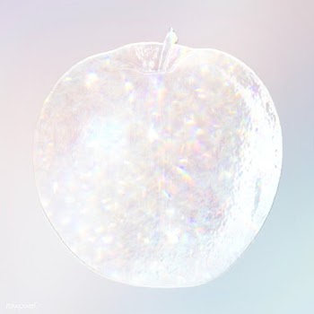 White holographic apple sticker design resource illustration | Free  illustration - 2343100
