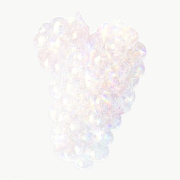 White holographic grapes sticker design element | Free  transparent png - 2343360