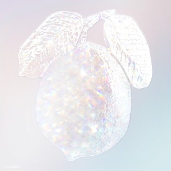 White holographic lemon sticker design resource illustration | Free  illustration - 2343364