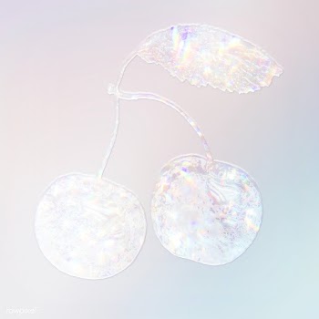 White holographic red cherries sticker design resource illustration | Free  illustration - 2343617