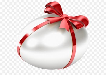 White House Easter Bunny Easter egg Egg rolling - White Easter Egg with Red Bow Transparent PNG Clipart 