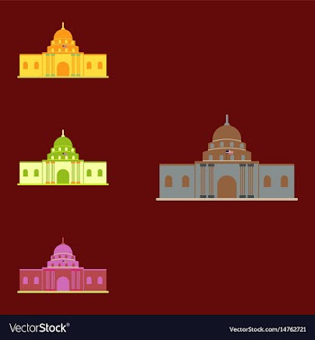 White house set vector image