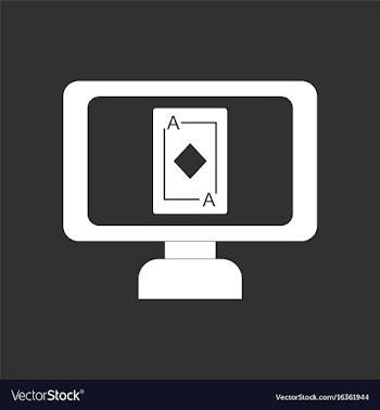 White icon on black background ace of diamonds vector image
