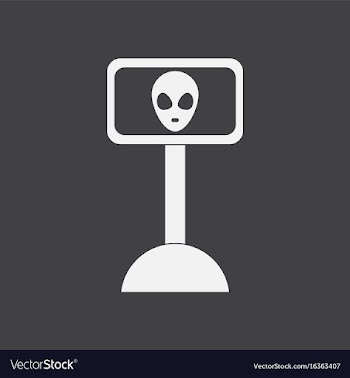White icon on black background alien on the vector image