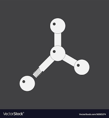 White icon on black background atom disconnection vector image