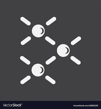 White icon on black background atomic energy vector image