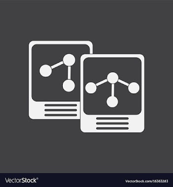 White icon on black background atoms and molecule vector image