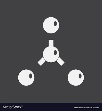White icon on black background atoms disconnection vector image