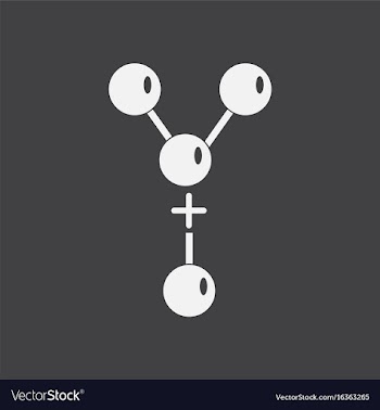 White icon on black background attaching molecules vector image