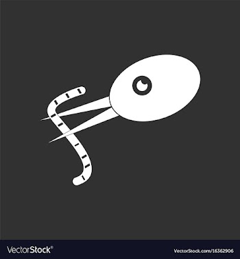 White icon on black background bird and worm vector image