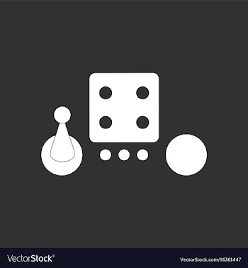 White icon on black background board game piece vector image