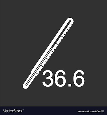 White icon on black background body thermometer vector image