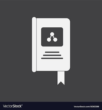 White icon on black background book about vector image