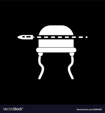 White icon on black background bullet pierced the vector image