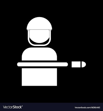 White icon on black background bullet wounded vector image
