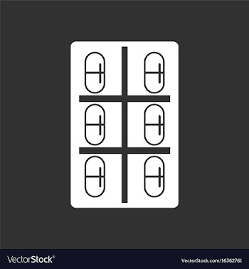 White icon on black background capsule pack vector image