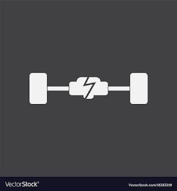 White icon on black background car chassis vector image