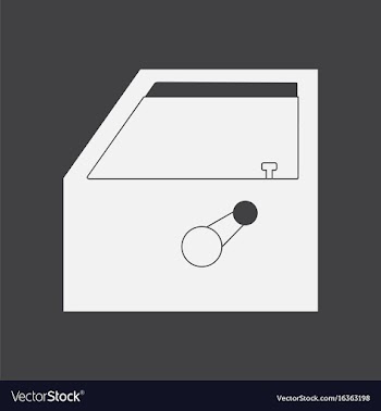 White icon on black background car door vector image