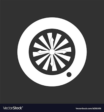 White icon on black background casino roulette vector image