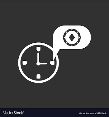White icon on black background casino stuff time vector image
