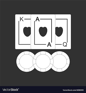 White icon on black background casino stuff vector image