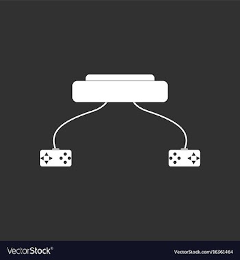 White icon on black background children game vector image