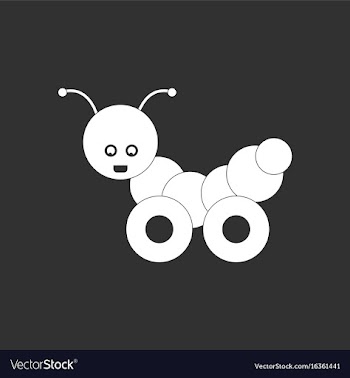 White icon on black background children toy vector image