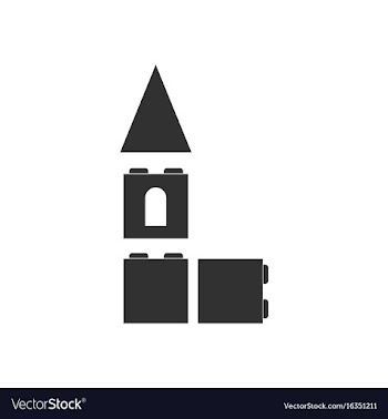 White icon on black background children vector image