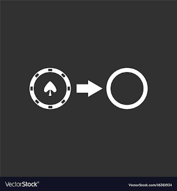 White icon on black background chips equal money vector image