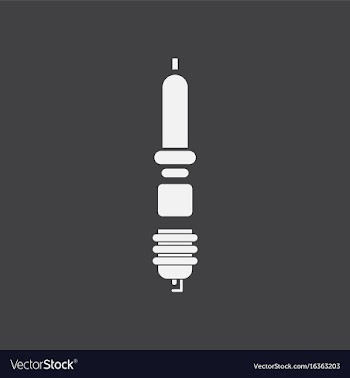 White icon on black background connecting rod vector image