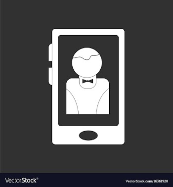 White icon on black background dealer silhouette vector image
