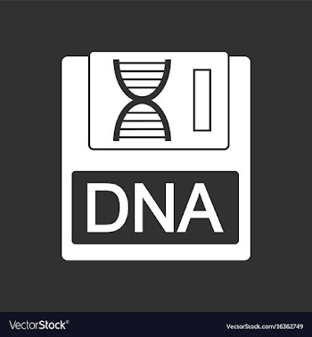 White icon on black background dna disk vector image