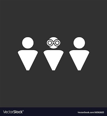 White icon on black background doctor and patient vector image