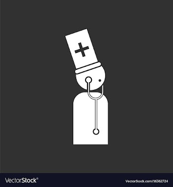 White icon on black background doctor with vector image