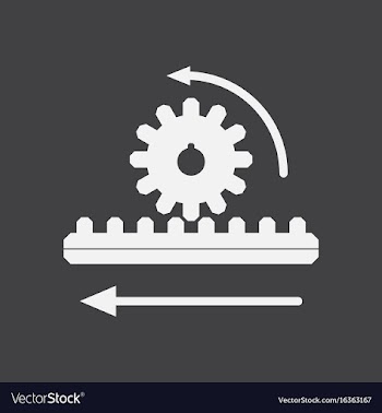 White icon on black background during gear vector image