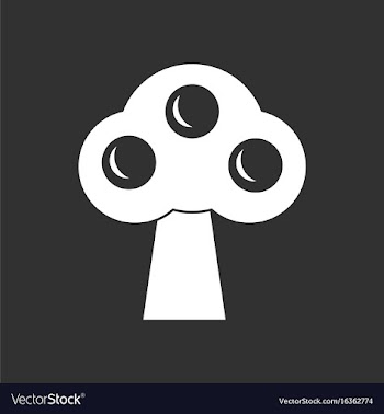 White icon on black background ecological tree vector image