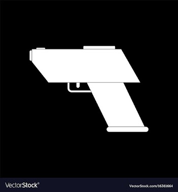White icon on black background electric gun vector image