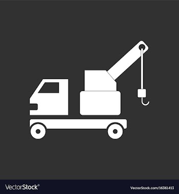 White icon on black background evacuator vector image