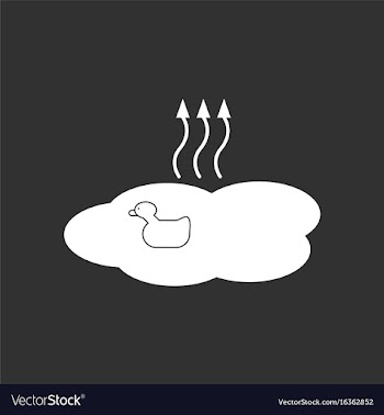 White icon on black background evaporation of vector image