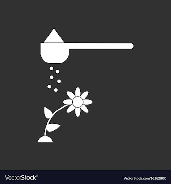 White icon on black background fertilizer and vector image