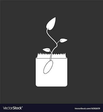 White icon on black background flower buds vector image