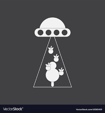 White icon on black background flying saucer and vector image