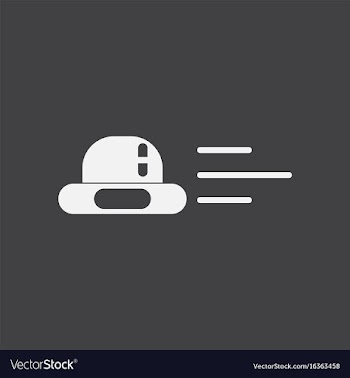 White icon on black background flying saucer vector image