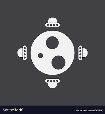 White icon on black background flying saucers vector image