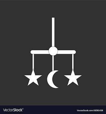 White icon on black background funny baby toys vector image