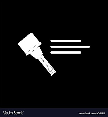 White icon on black background german hand vector image