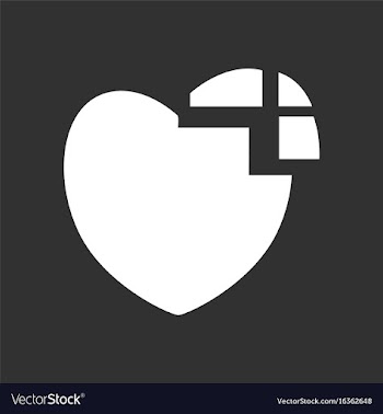 White icon on black background heart disease vector image