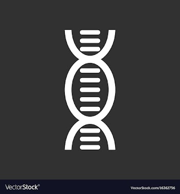 White icon on black background human dna vector image
